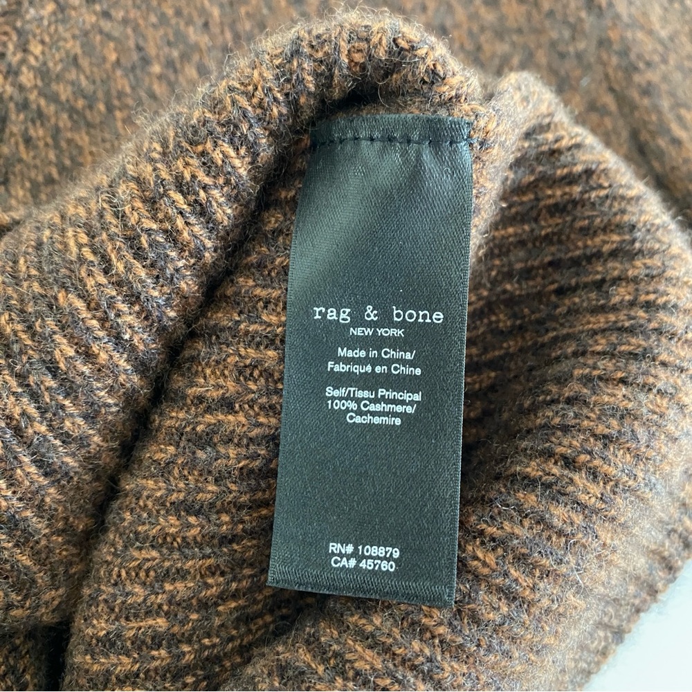 Rag & Bone brown Pierce Slim Crew cashmere Sweater - Picture 6 of 12